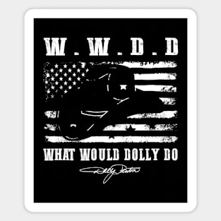 American Flag What Would Dolly Do Magnet